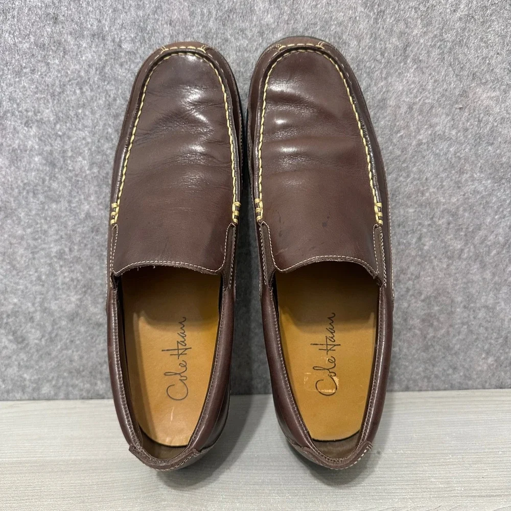 Cole Haan Tucker Venetian Mens 11 Brown‎ Loafers C04059 Leather Slip On Shoes